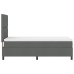Cama de Base de Resorte  con Colchón Gris Oscuro 100x200 cm Tela