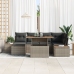 Conjunto de Sofá de Jardín  Set de 7 Gris Ratán