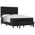Cama con Somier y Colchón Negro 140x200 cm Tela