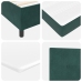 Cama Box Spring con Colchón Verde Oscuro 200x200 cm Terciopelo