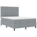 Cama Box Spring con Colchón Gris Claro 160x200 cm Tela