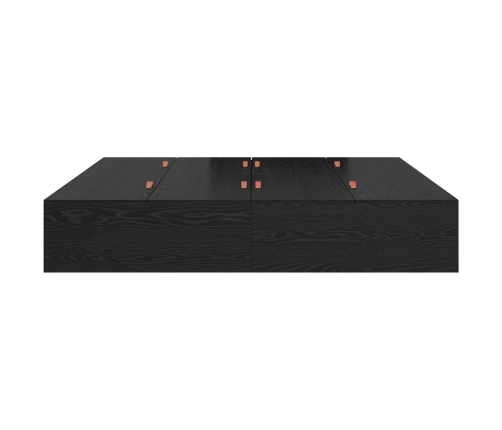 Base de cama de almacenamiento  de roble negro 200x200 cm