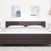 Cabezal de diseño Lines Marrón oscuro 180 cm Tela