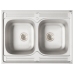 Gabinete de cocina  ""Lucca"" con doble lavabo en madera de roble artesanal