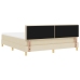 Cama con Box Spring  con Colchón Crema 180x200 cm Tela