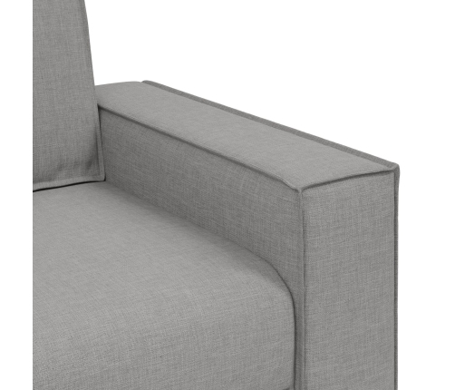 Conjunto de Sofá de 3 Piezas con Cojines de Tela Gris Nube