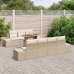 Conjunto de Sofás de Jardín  8 Piezas Beige, Blanco