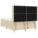 Cama Box Spring  con colchón y LED Crema 160x200 cm Tela