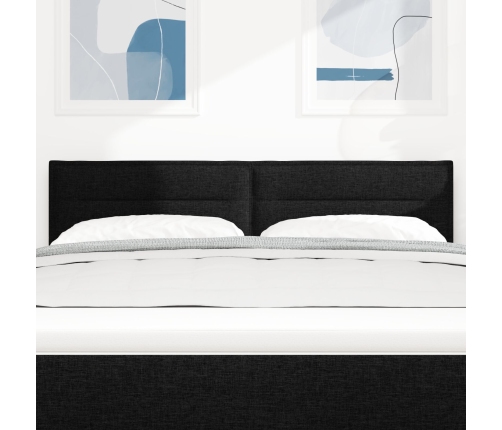 Cabecero de diseño Lines en negro de 140 cm en tela