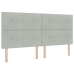 Cama Box Spring  con Colchón Gris Claro 200x200 cm Terciopelo