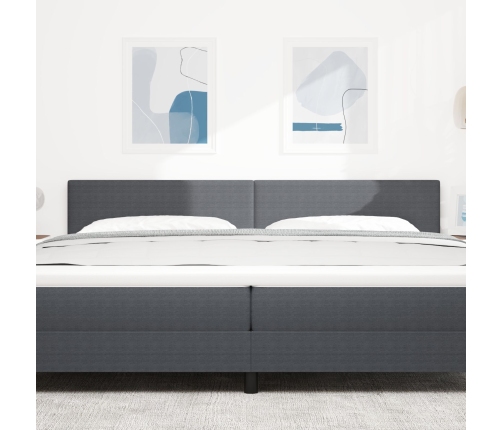 Cabezal  Diseño Sencillo Gris Oscuro 200 cm Tela de Pana
