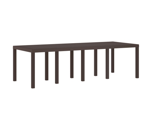 Conjunto de Comedor de Jardín de 9 Piezas Marrón de Poliratán