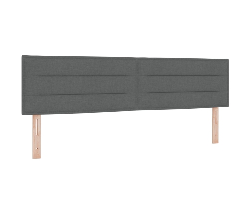 Cabezal de diseño Lines en gris oscuro de 180 cm de tela