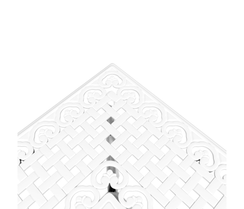 Conjunto de Bistro de Jardín de 3 Piezas  de Aluminio Fundido Blanco