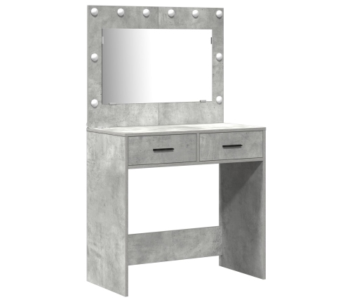 Conjunto de Tocador de 3 Piezas  en Gris Concreto de Madera Engineered
