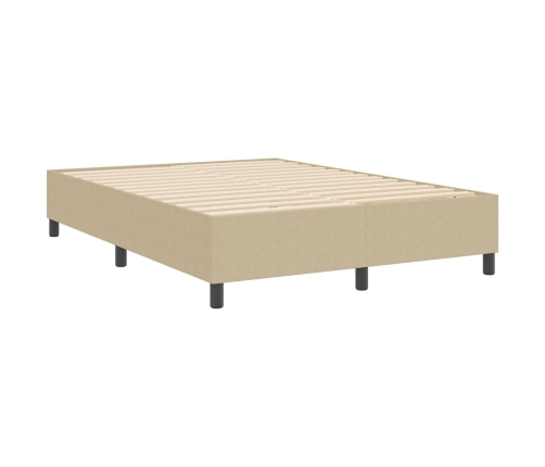Cama con somier  Verde Claro Gris 160x200 cm Tela de Corduroy
