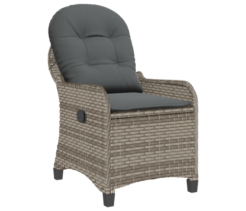 Sillón Reclinable  con Cojín Gris de Ratán Poliéster