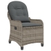 Sillón Reclinable  con Cojín Gris de Ratán Poliéster