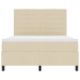 Cama Box Spring  con Colchón Crema 140x190 cm Tela