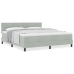 Cama con somier y colchón  Gris Claro Super King Terciopelo
