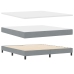 Cama con Muelles VidaXL con Colchón Gris Claro 180x200 cm Tela