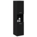 Gabinete de baño de pared  negro y roble de 30x30x130 cm, de madera compuesta