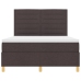 Estructura de Cama Box Spring Marrón Oscuro Tela 160 x 200 cm