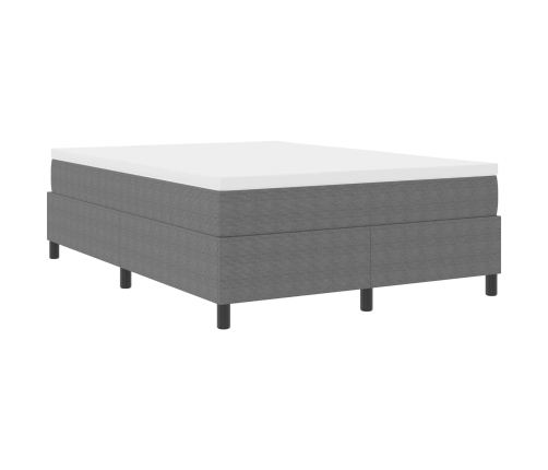 Cama con somier  con colchón Gris Claro 160x200 cm Tela de pana