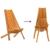Sillas de jardín plegables  2 pcs de madera maciza de acacia