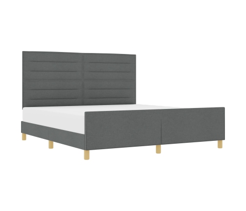 Estructura de Cama  Gris Oscuro 180x200 cm Tela