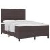 Cama Box Spring con Colchón Marrón Oscuro 160x200 cm Tela