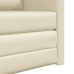Sofá cama 2 en 1 crema 74x77x81 cm cuero sintético