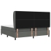 Cama Box Spring con Colchón en Gris Oscuro, 200x200 cm de Tela