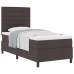 Cama con Box Spring y Colchón Marrón Oscuro 100x200 cm Tela