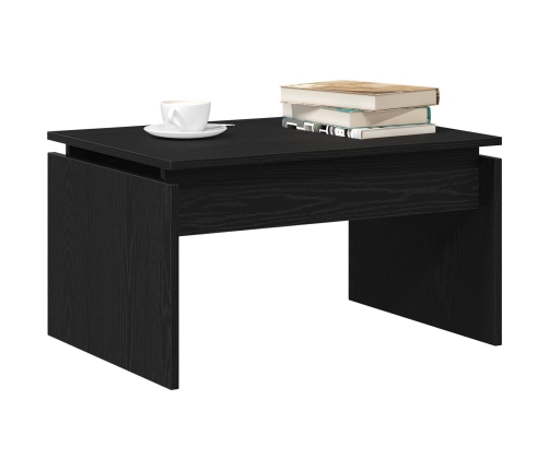 Mesa de café  Negra de Roble 68x38x50 cm de Madera Compuesta