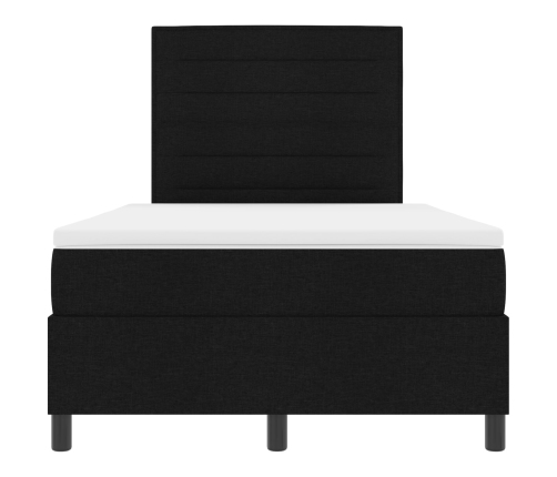 Cama tipo Box Spring con Colchón Negra 120x200 cm Tela