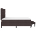Cama con somier y colchón marrón oscuro 180x200 cm tela