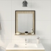 Espejo de baño  con estante de roble sonoma 50x12x60 cm de madera elaborada
