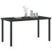 Mesa de Jardín  Negra 140x80x73 cm Vidrio Templado