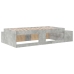 Cama de Almacenamiento Gris Concreto Madera 100 x 200 cm