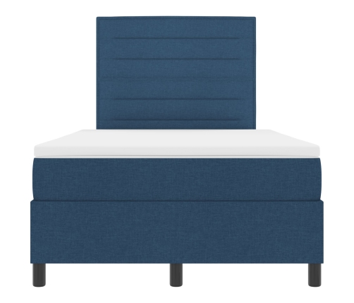 Cama con Somier  con Colchón Azul 120x200 cm Tela