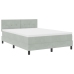 Cama con Box Spring y Colchón  Gris Claro 160x200 cm Terciopelo