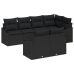 Conjunto de Sofá de Jardín  7 Piezas Negro
