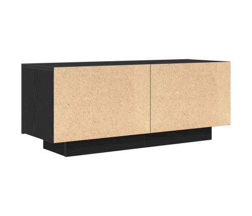 Armario de TV  Negro Roble 100x35x40 cm Madera Ingenierizada