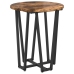 Mesa Auxiliar 2 Pzs de Roble Ahumado con Madera Ingenierizada y Metal