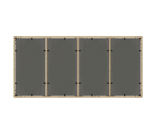 Conjunto de Comedor de Jardín de 9 Piezas con Cojines Beige de Poliratán
