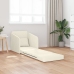 Sofá Cama de Piso  2 en 1 Crema 65x80x83 cm Terciopelo