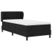 Cama Box Spring de  con Colchón Negro 100x200 cm de Tela