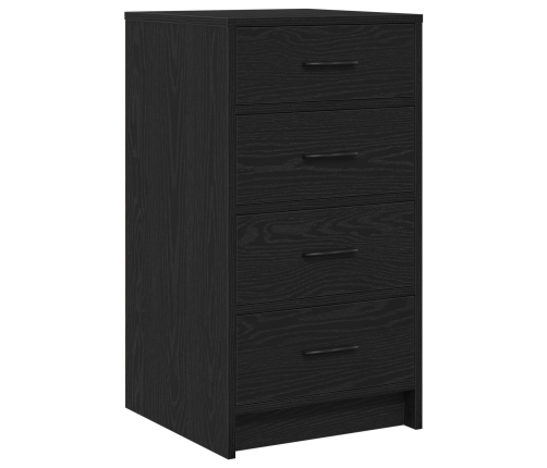 Juego de Mesa de Tocador de 3 Piezas  con LED de Madera Negra