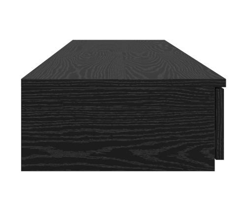 Mesa de Noche  Roble Negro Madera Resistente 160 x 36.5 x 16.5 cm